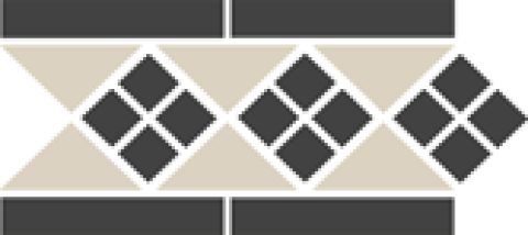 Бордюр OCTAGON Border Lisbon-1 with 1 strip Stand.(Tr.16, Dots 14, Strips 14) (TopCer)